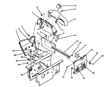 Dash And Side Panels Assembly Diagram and Parts List for 73520 4900001 - 4999999 Toro Lawn Tractor