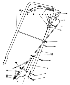 Handle Assembly (Model 22020) Diagram and Parts List for 22020 5000001 - 5999999 Toro Lawn Mower
