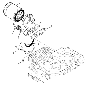 Oil Filter-616-Z, 620-Z Diagram and Parts List for Y1-16OE03 1000001 - 1999999 Toro Lawn Tractor