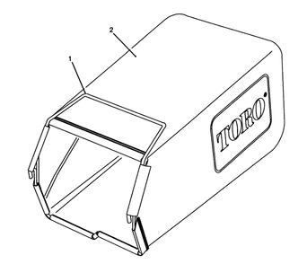Grass Bag Assembly Diagram and Parts List for 26624 8000001 - 8999999 Toro Lawn Mower