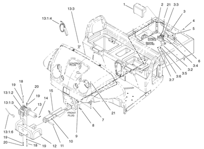 Part Location Diagram of 87-6610 Toro Spacer