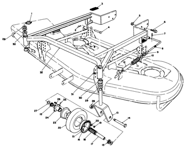 52" Carrier Frame Model No. 30152 Diagram and Parts List for 30111 6000001 - 6999999 Toro Lawn Tractor Accessories