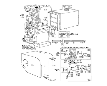 Carburetor Assembly Diagram and Parts List for 31756 3000001 - 3999999 Toro Snow Blower