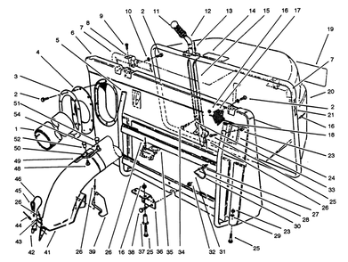 Grass Catcher Assembly Diagram and Parts List for 59176 3900001 - 3999999 Toro Lawn Tractor Accessories