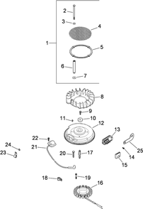 Ignition And Electrical Assembly Diagram and Parts List for 74923TE (290000001-290999999)(2009) Toro Lawn Mower