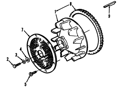 Blower Wheel With Screen Diagram and Parts List for 41-20OE03 2000001 - 2999999 Toro Lawn Tractor