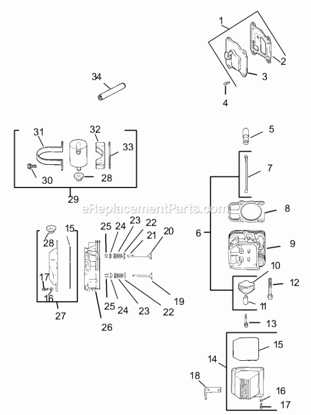 Head/Valve/Breather Assembly Kohler Cv20s Pro Diagram and Parts List for 74164 240000001-240999999 Toro Lawn Mower