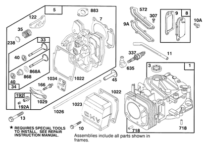 Engine Gts 150 Diagram and Parts List for 22145 69000001 - 69999999 Toro Lawn Mower