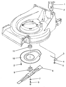 Blade Assembly Diagram and Parts List for 26620BG 2000001 - 2999999 Toro Lawn Mower
