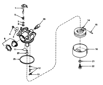 Carburetor No. 632050a Diagram and Parts List for 20790 2000001 - 2999999 Toro Lawn Mower