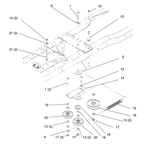 Hydro Drive Components Diagram and Parts List for 72084 6900001 - 6999999 Toro Lawn Tractor