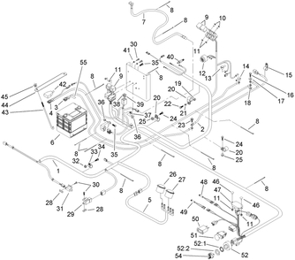 Electrical Assembly Diagram and Parts List for 74268 (270000301-270999999)(2007) Toro Lawn Mower