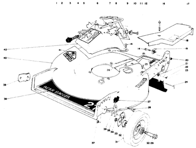 Housing Assembly Diagram and Parts List for 10510 1000001 - 1999999 Toro Lawn Mower