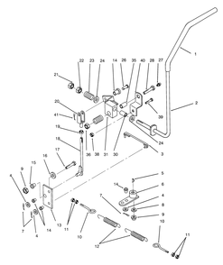 Transmission Drive Linkage Diagram and Parts List for 74140 590001 - 599999 Toro Lawn Tractor