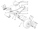 Front Axle Assembly Diagram and Parts List for 22-14O502 2000001-2999999 - 1992 Toro Lawn Tractor