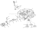 14hp Engine Cylinder Block Assembly Diagram and Parts List for 22-14O502 2000001-2999999 - 1992 Toro Lawn Tractor