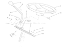 Steering Wheel And Console Assembly Diagram and Parts List for 22-14OE01 1000001-1999999 - 1991 Toro Lawn Tractor