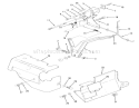 14hp Engine Governor Linkage & Cover Assembly Diagram and Parts List for 22-14OE01 1000001-1999999 - 1991 Toro Lawn Tractor