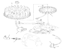 14hp Engine Ignition Assembly Diagram and Parts List for 22-14OE01 1000001-1999999 - 1991 Toro Lawn Tractor