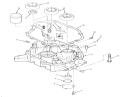 14hp Engine Oil Base & Pump Assembly Diagram and Parts List for 22-14OE01 1000001-1999999 - 1991 Toro Lawn Tractor