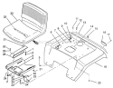 Fender And Seat Assembly Diagram and Parts List for 22-14OE02 2000001-2999999 - 1992 Toro Lawn Tractor