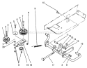 Idler And Pedal Shaft Assembly Diagram and Parts List for 22-14OE02 2000001-2999999 - 1992 Toro Lawn Tractor