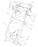 Part Location Diagram of 94-4372 Toro Handle-Upper