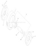 Rear Wheel and Tire Assembly Diagram and Parts List for 22043 200000001-200999999 - 2000 Toro Lawn Mower