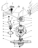 Blade Brake Clutch Assembly Diagram and Parts List for 22043 2000001-2999999 - 1992 Toro Lawn Mower