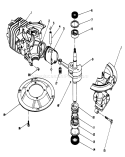 Crankshaft Assembly Diagram and Parts List for 22043 2000001-2999999 - 1992 Toro Lawn Mower