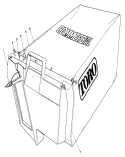 Grass Bag Assembly Diagram and Parts List for 22043 2000001-2999999 - 1992 Toro Lawn Mower