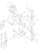 Blade Brake Clutch Assembly Diagram and Parts List for 22043 230000001-230999999 - 2003 Toro Lawn Mower