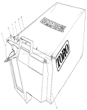 Grass Bag Assembly Diagram and Parts List for 22043 230000001-230999999 - 2003 Toro Lawn Mower