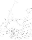Handle and Handle Latch Assembly Diagram and Parts List for 22043 230000001-230999999 - 2003 Toro Lawn Mower