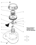 Starter Assembly Diagram and Parts List for 22043 230000001-230999999 - 2003 Toro Lawn Mower