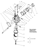 Carburetor Assembly Diagram and Parts List for 22043 230000001-230999999 - 2003 Toro Lawn Mower