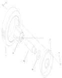 Front Wheel And Tire Assembly Diagram and Parts List for 22043 230000001-230999999 - 2003 Toro Lawn Mower