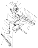 Gear Case Assembly Diagram and Parts List for 22043 230000001-230999999 - 2003 Toro Lawn Mower