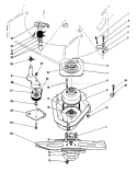 Blade Brake Clutch Assembly Diagram and Parts List for 22043 3900965-3999999 - 1993 Toro Lawn Mower