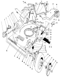 Housing Assembly Diagram and Parts List for 22043 3900965-3999999 - 1993 Toro Lawn Mower