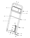 Handle Assembly Diagram and Parts List for 22043 3900965-3999999 - 1993 Toro Lawn Mower
