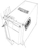 Grass Bag Assembly Diagram and Parts List for 22043 5900001-5999999 - 1995 Toro Lawn Mower