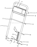 Handle Assembly Diagram and Parts List for 22043 5900001-5999999 - 1995 Toro Lawn Mower