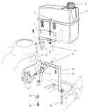 Gas Tank Assembly Diagram and Parts List for 22043 7900001-7999999 - 1997 Toro Lawn Mower