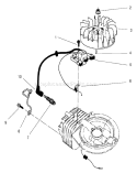 Ignition Assembly Diagram and Parts List for 22043 9900001-9999999 - 1999 Toro Lawn Mower