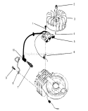 Ignition Assembly Diagram and Parts List for 22044BC 5900001-5999999 - 1995 Toro Lawn Mower