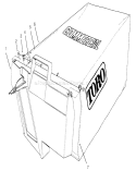 Grass Bag Assembly Diagram and Parts List for 22044BC 5900001-5999999 - 1995 Toro Lawn Mower