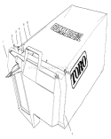 Grass Bag Assembly Diagram and Parts List for 22045 7900001-7999999 - 1997 Toro Lawn Mower