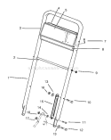 Handle Assembly Diagram and Parts List for 22045 7900001-7999999 - 1997 Toro Lawn Mower