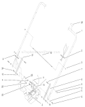 Handle and Handle Latch Assembly Diagram and Parts List for 22045 220000001-220999999 - 2002 Toro Lawn Mower